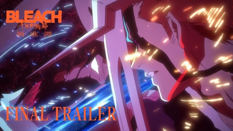 Ichigo holding his sword in the official Bleach: Thousand-Year Blood War final-part trailer artwork.