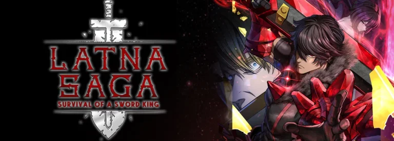 Latna Saga title and characters in the official Tapas series banner.