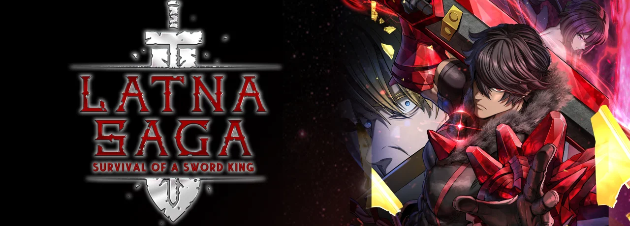 Latna Saga title and characters in the official Tapas series banner.