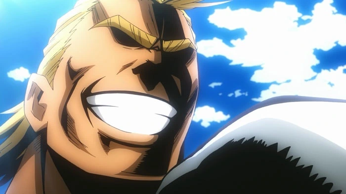 All Might smiling in My Hero Academia Season 1